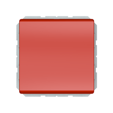 Переключатель Vilma ST150, 1-клавишный, без рамки, красный