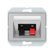 Аудиорозетка XP500, 2-местная, без рамки, металлик