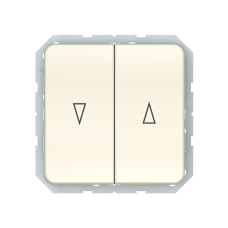 Кнопочный выключатель для жалюзи Vilma LX200, 2-клавишный, без рамки, слоновая кость