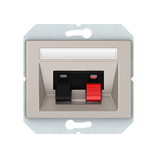 Аудиорозетка XP500, 2-местная, без рамки, шампань