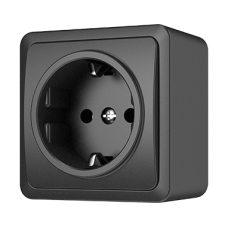 Розетка Vilma SL+250, c заземлением, антрацит