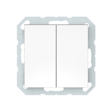 Выключатель Vilma QR1000, 2-клавишный, без рамки, белый