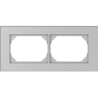 Рамка Vilma XP500, 2-местная, пластик, металлик