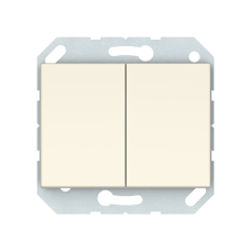 Выключатель Vilma XP500, 2-клавишный (IP44), без рамки, слоновая кость