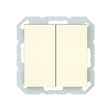 Выключатель Vilma QR1000, 2-клавишный, без рамки, стлоновая кость