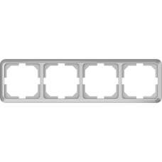 Рамка Vilma LX200, 4-местная, металлик