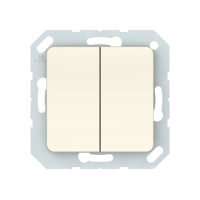 Выключатель Vilma SL250, 2-клавишный, без рамки, слоновая кость