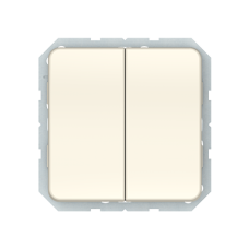 Выключатель Vilma LX200, 2-клавишный, без рамки, слоновая кость