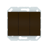 Выключатель Vilma XP500, 3-клавишный, без рамки, коричневый