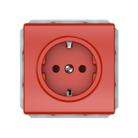 Розетка Vilma ST150, с заземлением, без рамки, красный