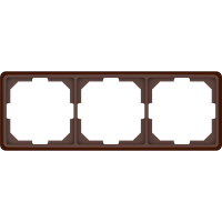 Рамка Vilma ST150, 3-местная, коричневая