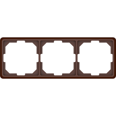 Рамка Vilma ST150, 3-местная, коричневая