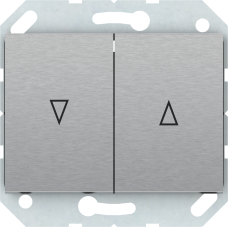 Кнопки управления жалюзи Vilma XP500, 2-клавишный, без рамки, нержавеющая сталь