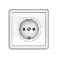 Розетка Vilma ST150, c заземлением, белая