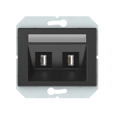 USB розетка, 2-местная (2хUSB) XP500, без рамки, антрацит