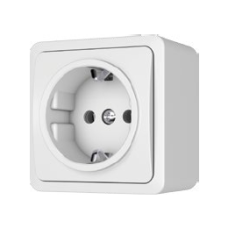 Розетка Vilma SL+250, c заземлением, белая
