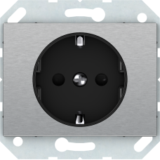 Розетка Vilma XP500, с заземлением, без рамки, нержавеющая сталь