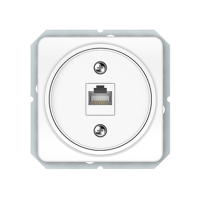 Компьютерная розетка Vilma LX200, одноместная (1ХRJ45 CAT5E UTP), без рамки, белая