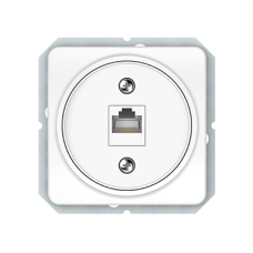 Компьютерная розетка Vilma LX200, одноместная (1ХRJ45 CAT5E UTP), без рамки, белая