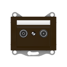 Антенная розетка Vilma XP500, конечная (TV+R), без рамки, коричневый