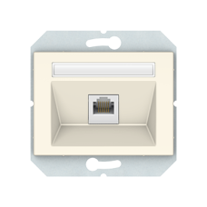 Телефонная розетка Vilma XP500, одноместная (1ХRJ11), без рамки, слоновая кость