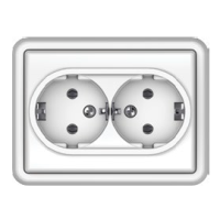 Розетка Vilma ST150, 2-местная, c заземлением, белая