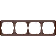 Рамка Vilma ST150, 4-местная, коричневая