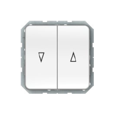 Выключатель для жалюзи Vilma LX200, 2-клавишный, без рамки, белый