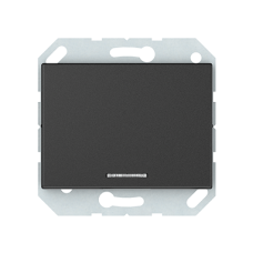 Кнопочный выключатель Vilma XP500, 1-клавишный, с подсветкой, без рамки, антрацит