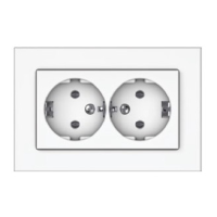 Розетка Vilma XP500, 2-местная, с заземлением, белая