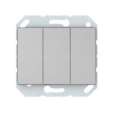 Выключатель Vilma XP500, 3-клавишный, без рамки, металлик