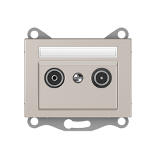 Антенная розетка Vilma XP500, конечная (TV+R), без рамки, шампань