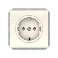 Розетка Vilma ST150, с заземлением и со шторками, без рамки, слоновая кость