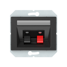 Аудиорозетка XP500, 2-местная, без рамки, антрацит