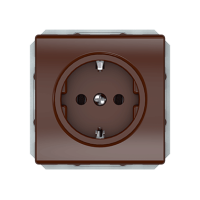 Розетка Vilma ST150, с заземлением, без рамки, коричневый