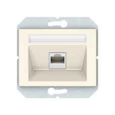 Компьютерная розетка Vilma XP500, одноместная (1ХRJ45 CAT5E UTP), без рамки, слоновая кость