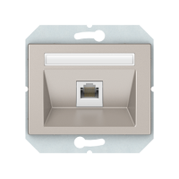 Телефонная розетка Vilma XP500, одноместная (1ХRJ11), без рамки, шампань