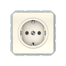 Розетка Vilma LX200, с заземлением, без рамки, слоновая кость