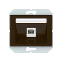 Телефонная розетка Vilma XP500, одноместная (1ХRJ11), без рамки, коричневая