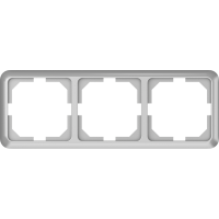 Рамка Vilma LX200, 3-местная, металлик
