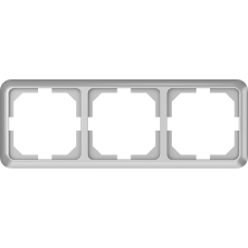 Рамка Vilma LX200, 3-местная, металлик