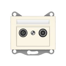 Антенная розетка Vilma XP500, конечная (TV+R), без рамки, слоновая кость