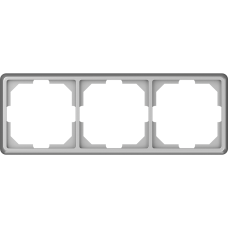 Рамка Vilma ST150, 3-местная, металлик
