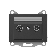 Антенная розетка Vilma XP500, конечная (TV+R), без рамки, антрацит