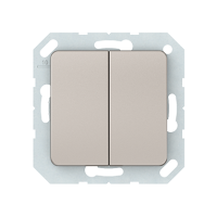 Выключатель Vilma SL250, 2-клавишный, с подсветкой, без рамки, шампань
