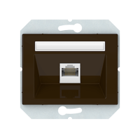 Компьютерная розетка Vilma XP500, одноместная (1ХRJ45 CAT5E UTP), без рамки, коричневая