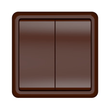 Выключатель Vilma ST150, 2-клавишный, с рамкой, коричневый