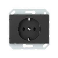 Розетка Vilma XP500, с заземлением, без рамки, антрацит