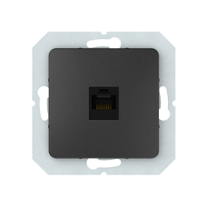 Компьютерная розетка Vilma SL250, одноместная (1ХRJ45 CAT5E UTP), без рамки, антрацит