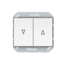 Кнопки управления жалюзи Vilma XP500, 2-клавишный, без рамки, белые